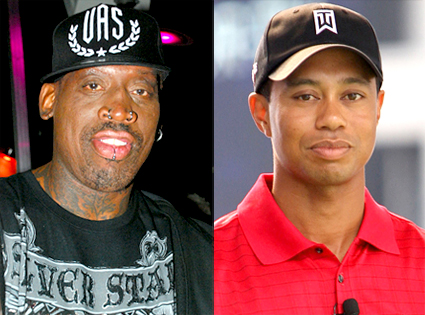 Dennis Rodman, Tiger Woods Dennis Rodman, Tiger Woods